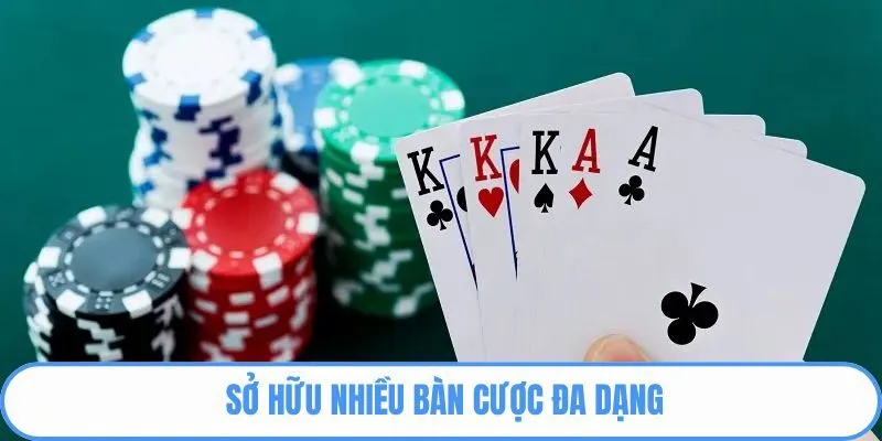 Nhà cái cung cấp nhiều bàn cược khác nhau