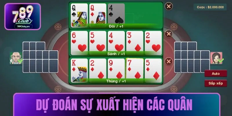 Mẹo xếp chi Mậu Binh - Dự đoán sự xuất hiện các quân